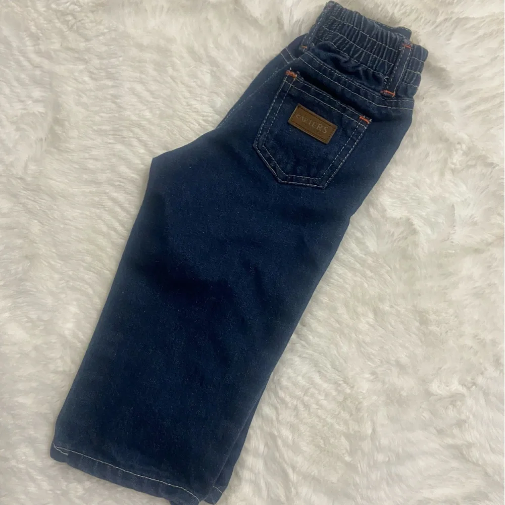 Vintage Carter's Watch the Wear Dark Blue Kids Jeans